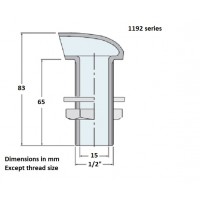 Guidi Brass Scupper "Space" series 1192-12 (1/2 inch)